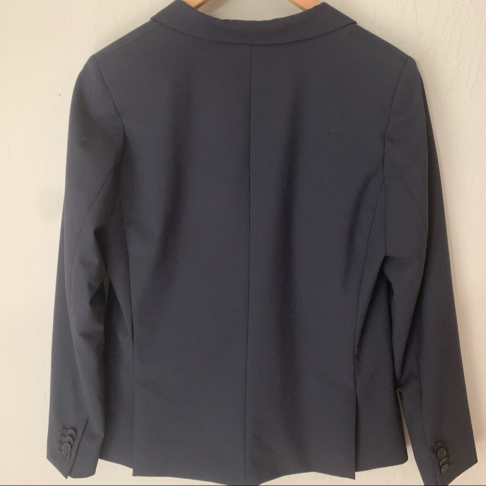 New ZARA Boys Blazer Blue Tailored Fit Wool Blend Traditional Holiday Size 13/14 - Picture 5 of 13